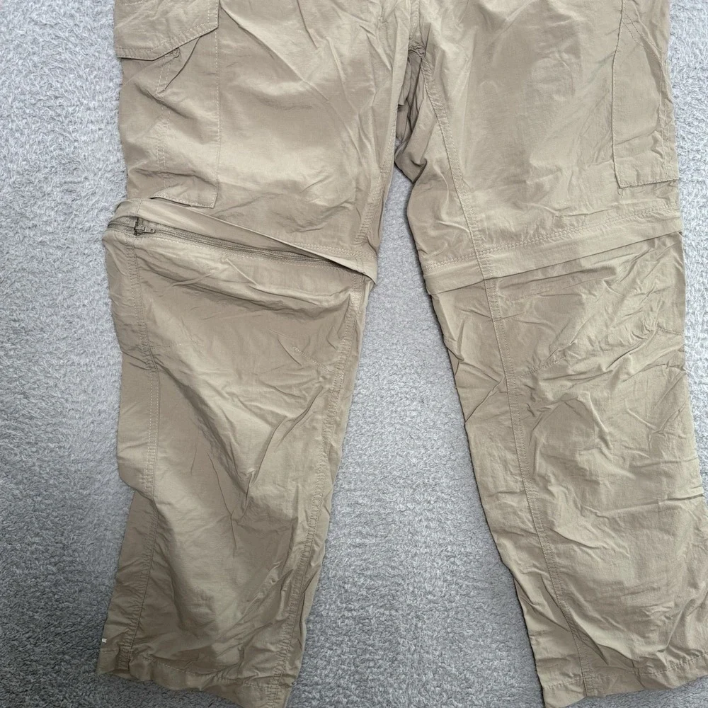 Columbia Mens Silver Ridge Convertible Pants Shorts 36x30 Beige Omni-Shade Cargo